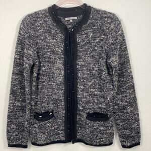 Anne Klein Silk Wool Cashmere Blend Blazer Women's Small  Black